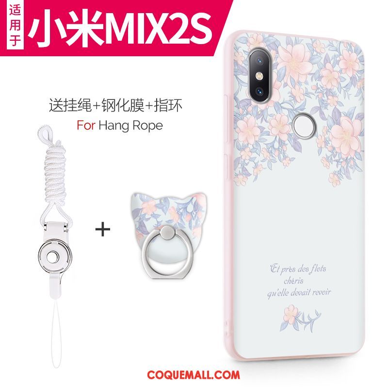 Étui Xiaomi Mi Mix 2s Violet Tout Compris Incassable, Coque Xiaomi Mi Mix 2s Petit Téléphone Portable Beige