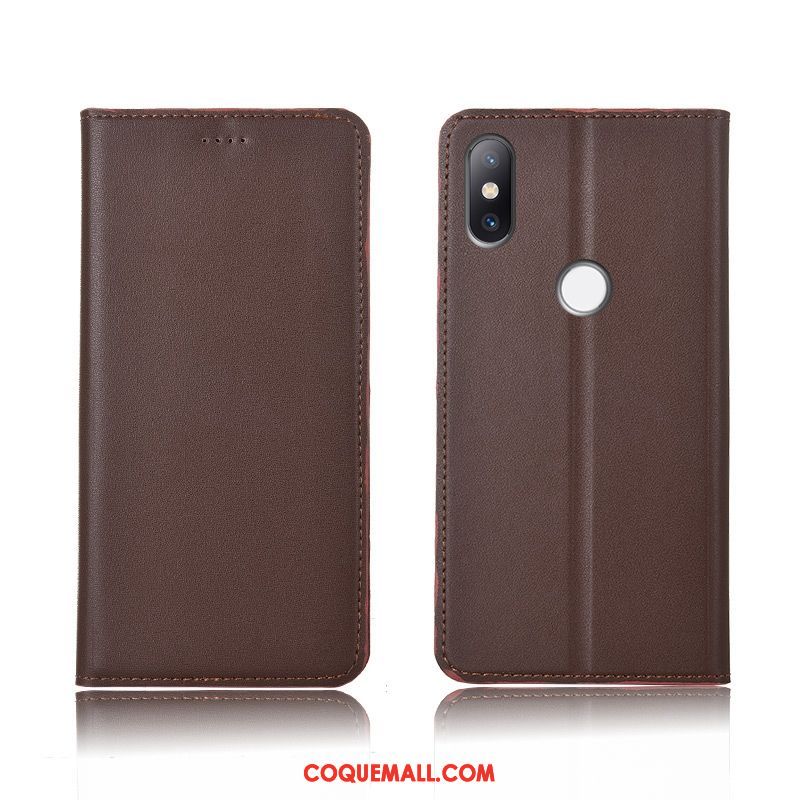 Étui Xiaomi Mi Mix 3 Cuir Véritable Clamshell Étui En Cuir, Coque Xiaomi Mi Mix 3 Petit Jaune Beige