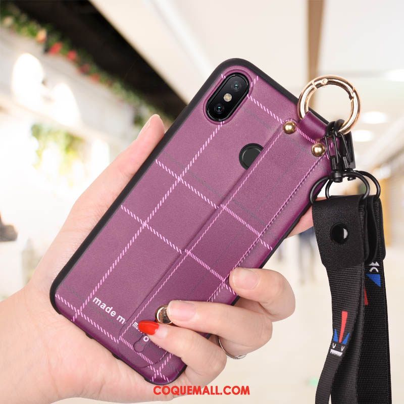 Étui Xiaomi Mi Mix 3 Europe Légère Net Rouge, Coque Xiaomi Mi Mix 3 Petit Violet Beige