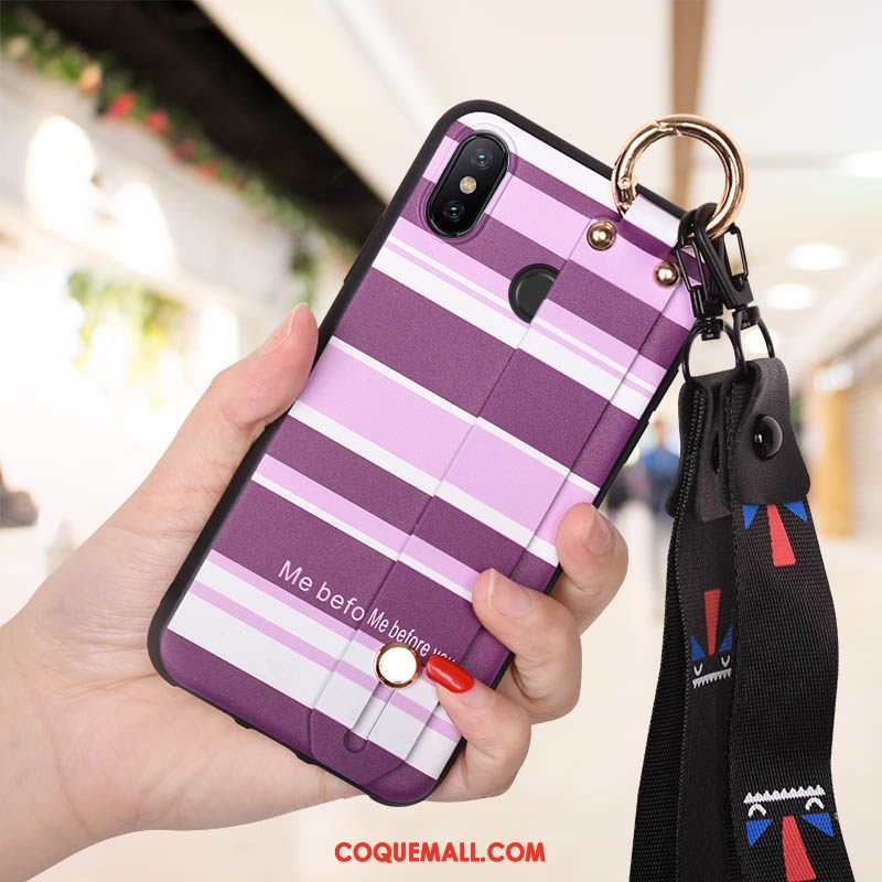 Étui Xiaomi Mi Mix 3 Europe Légère Net Rouge, Coque Xiaomi Mi Mix 3 Petit Violet Beige