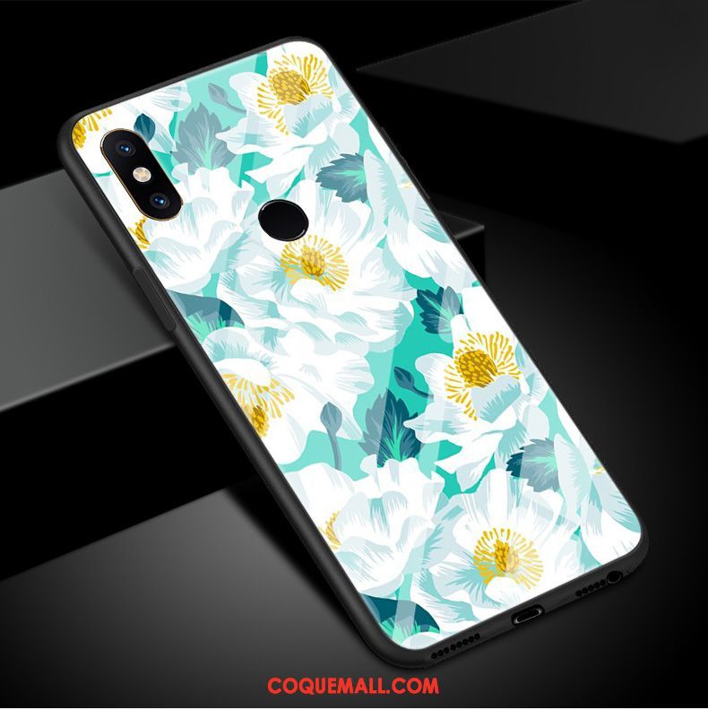 Étui Xiaomi Mi Mix 3 Frais Nouveau Fluide Doux, Coque Xiaomi Mi Mix 3 Fleurs Protection Beige