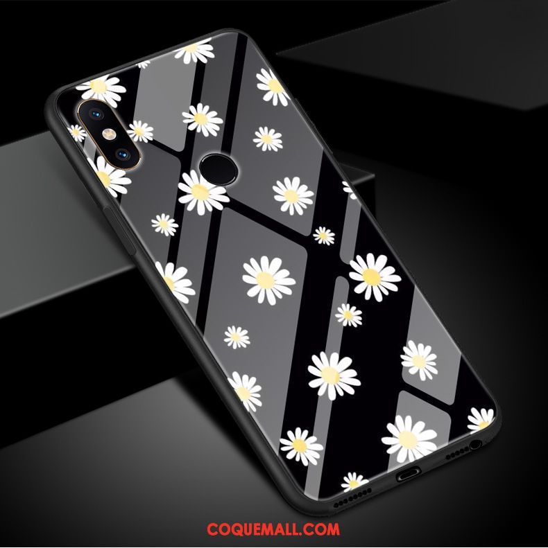 Étui Xiaomi Mi Mix 3 Frais Nouveau Fluide Doux, Coque Xiaomi Mi Mix 3 Fleurs Protection Beige