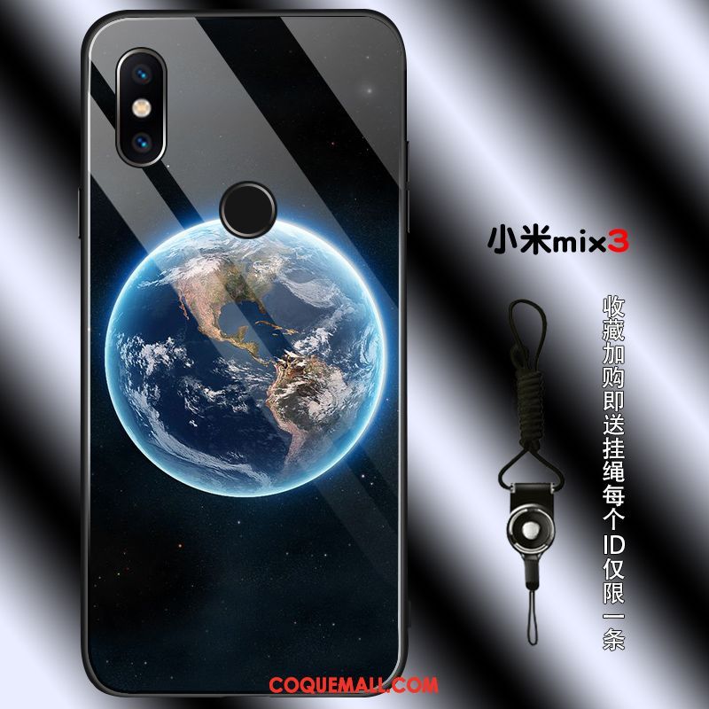 Étui Xiaomi Mi Mix 3 Incassable Ornements Suspendus Protection, Coque Xiaomi Mi Mix 3 Téléphone Portable Tout Compris Beige