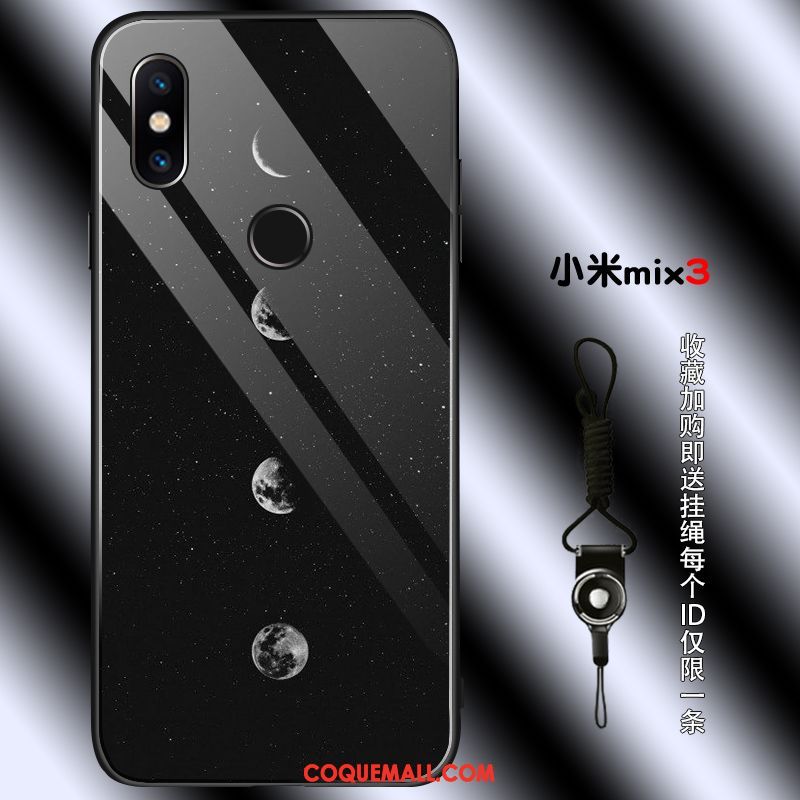 Étui Xiaomi Mi Mix 3 Incassable Ornements Suspendus Protection, Coque Xiaomi Mi Mix 3 Téléphone Portable Tout Compris Beige