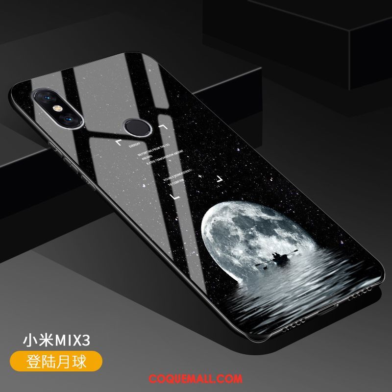 Étui Xiaomi Mi Mix 3 Incassable Support Art, Coque Xiaomi Mi Mix 3 Tendance Téléphone Portable Beige