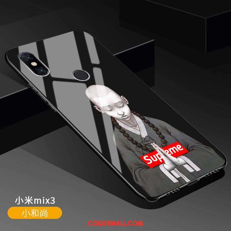 Étui Xiaomi Mi Mix 3 Incassable Support Art, Coque Xiaomi Mi Mix 3 Tendance Téléphone Portable Beige