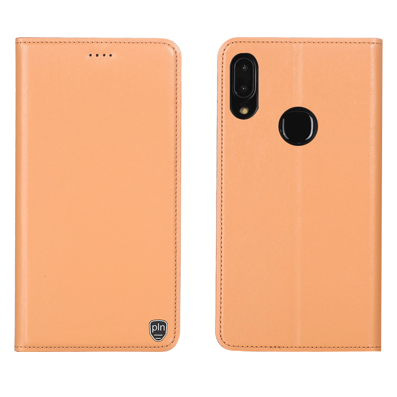 Étui Xiaomi Mi Mix 3 Jaune Petit Cuir Véritable, Coque Xiaomi Mi Mix 3 Téléphone Portable Incassable Beige