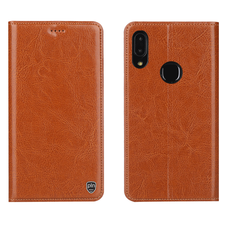 Étui Xiaomi Mi Mix 3 Jaune Petit Cuir Véritable, Coque Xiaomi Mi Mix 3 Téléphone Portable Incassable Beige