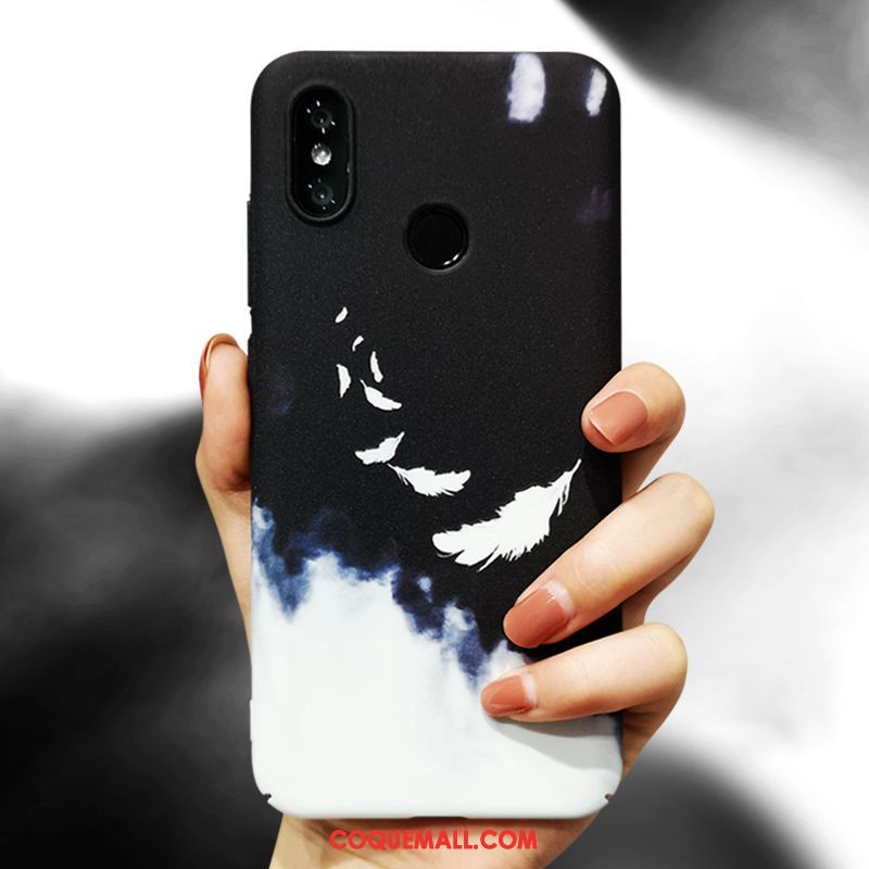 Étui Xiaomi Mi Mix 3 Jeunesse Petit Noir, Coque Xiaomi Mi Mix 3 Vent Modèle Fleurie Beige