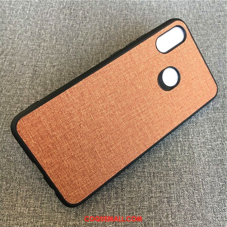 Étui Xiaomi Mi Mix 3 Modèle Fleurie Vert Tissu, Coque Xiaomi Mi Mix 3 Cuir Nouveau Beige