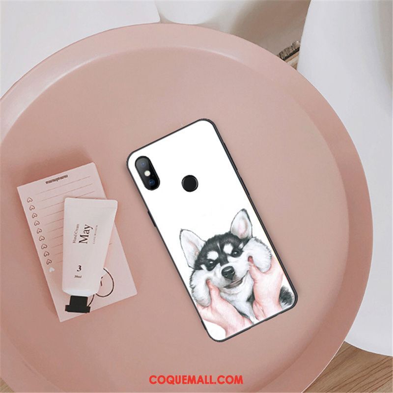 Étui Xiaomi Mi Mix 3 Ornements Suspendus Verre Rose, Coque Xiaomi Mi Mix 3 Net Rouge Créatif Beige