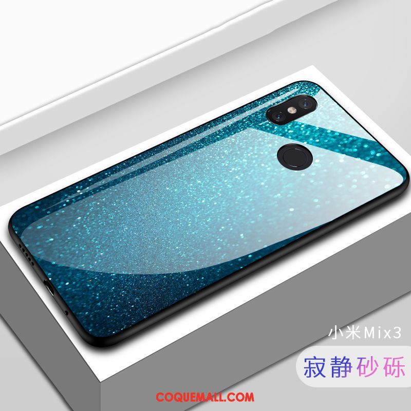 Étui Xiaomi Mi Mix 3 Personnalité Silicone Protection, Coque Xiaomi Mi Mix 3 Marque De Tendance Nouveau Beige