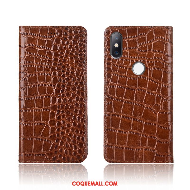 Étui Xiaomi Mi Mix 3 Petit Crocodile Silicone, Coque Xiaomi Mi Mix 3 Rouge Protection Beige