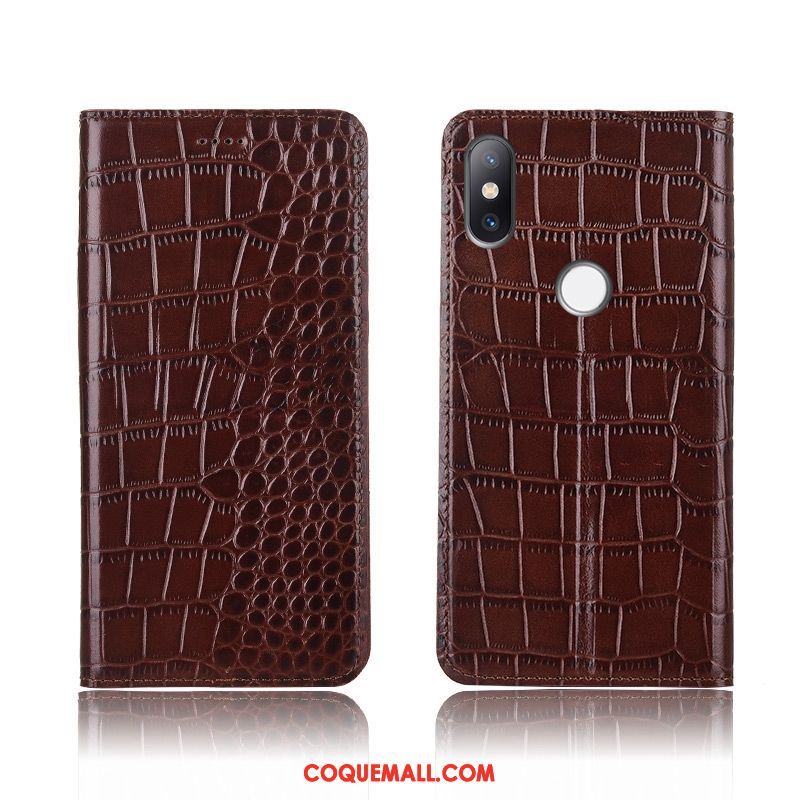 Étui Xiaomi Mi Mix 3 Petit Crocodile Silicone, Coque Xiaomi Mi Mix 3 Rouge Protection Beige