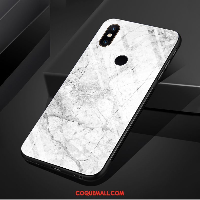 Étui Xiaomi Mi Mix 3 Petit Mode Verre, Coque Xiaomi Mi Mix 3 Vent Créatif Beige