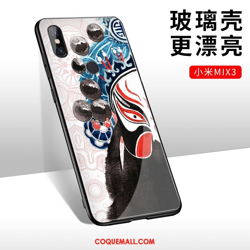 Étui Xiaomi Mi Mix 3 Rouge Incassable Protection, Coque Xiaomi Mi Mix 3 Téléphone Portable Tendance Beige