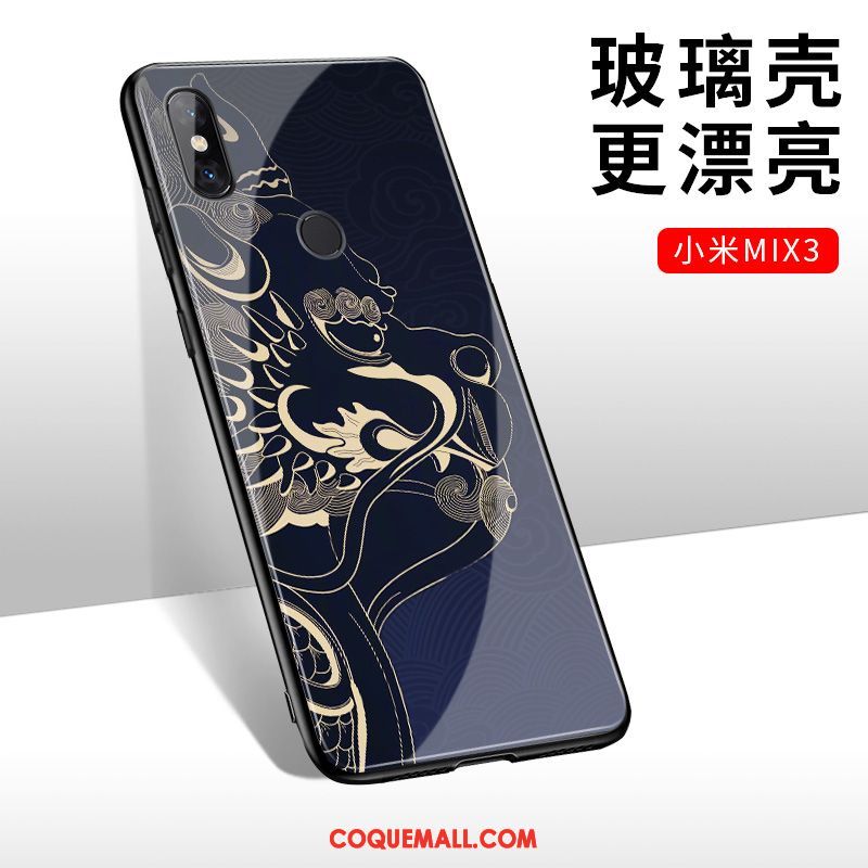 Étui Xiaomi Mi Mix 3 Rouge Incassable Protection, Coque Xiaomi Mi Mix 3 Téléphone Portable Tendance Beige