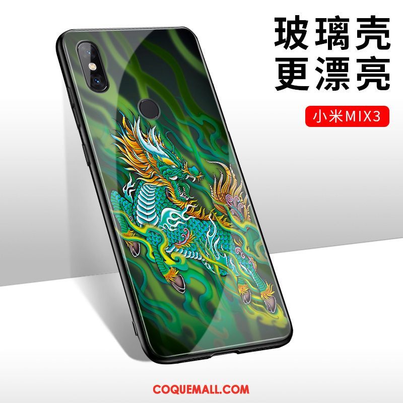 Étui Xiaomi Mi Mix 3 Rouge Incassable Protection, Coque Xiaomi Mi Mix 3 Téléphone Portable Tendance Beige