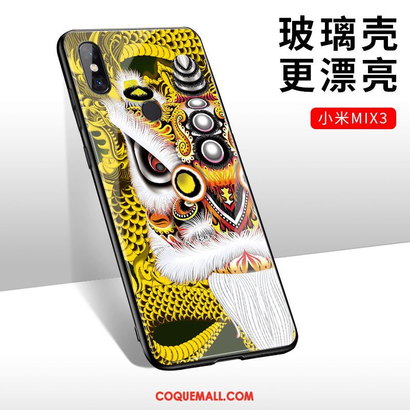 Étui Xiaomi Mi Mix 3 Rouge Incassable Protection, Coque Xiaomi Mi Mix 3 Téléphone Portable Tendance Beige