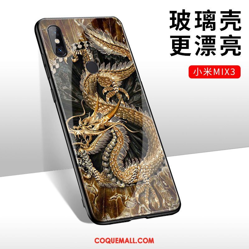 Étui Xiaomi Mi Mix 3 Rouge Incassable Protection, Coque Xiaomi Mi Mix 3 Téléphone Portable Tendance Beige