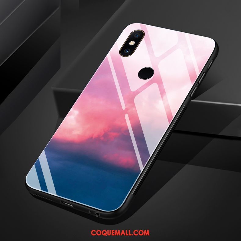 Étui Xiaomi Mi Mix 3 Simple Blanc Fluide Doux, Coque Xiaomi Mi Mix 3 Verre Silicone Beige