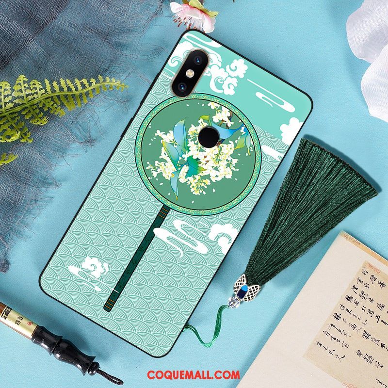 Étui Xiaomi Mi Mix 3 Tendance Vintage Silicone, Coque Xiaomi Mi Mix 3 Palais Tout Compris Beige