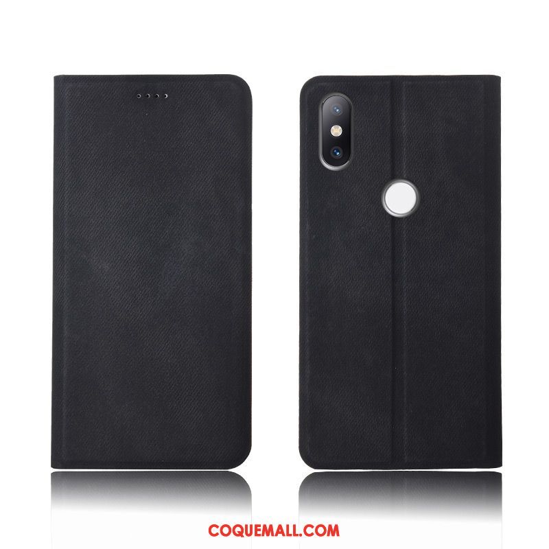 Étui Xiaomi Mi Mix 3 Tout Compris Fluide Doux Noir, Coque Xiaomi Mi Mix 3 Denim Incassable Beige