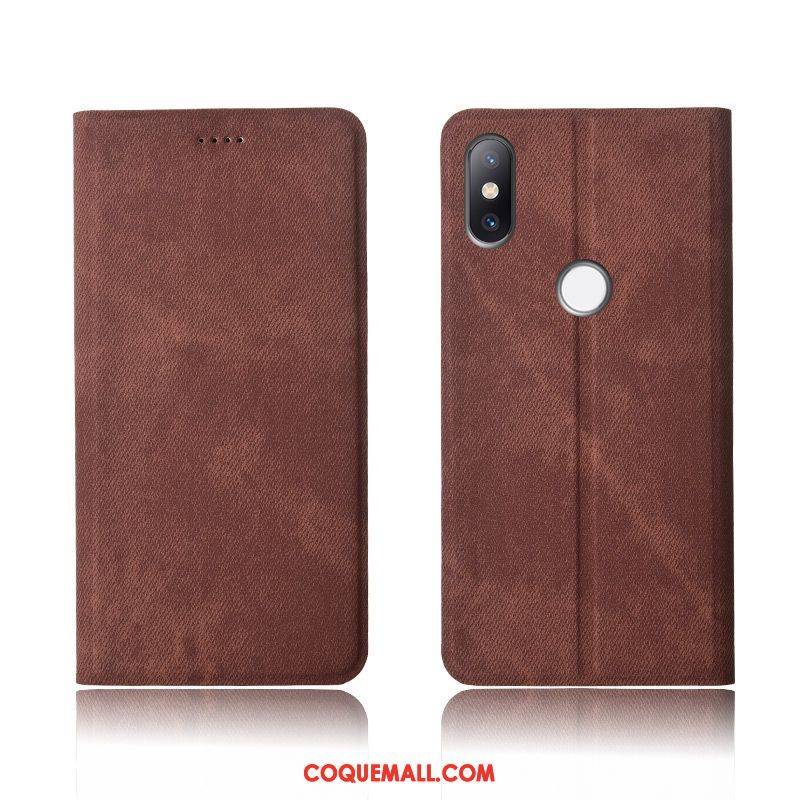 Étui Xiaomi Mi Mix 3 Tout Compris Fluide Doux Noir, Coque Xiaomi Mi Mix 3 Denim Incassable Beige