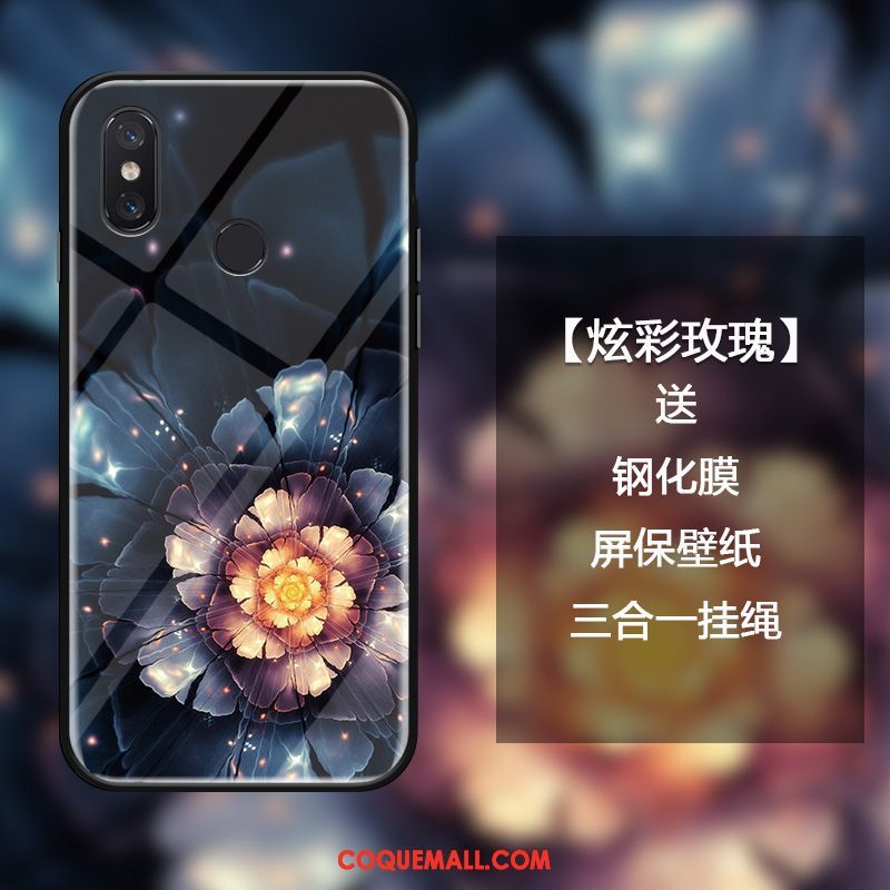 Étui Xiaomi Mi Mix 3 Téléphone Portable Ornements Suspendus Incassable, Coque Xiaomi Mi Mix 3 Protection Bleu Marin Beige