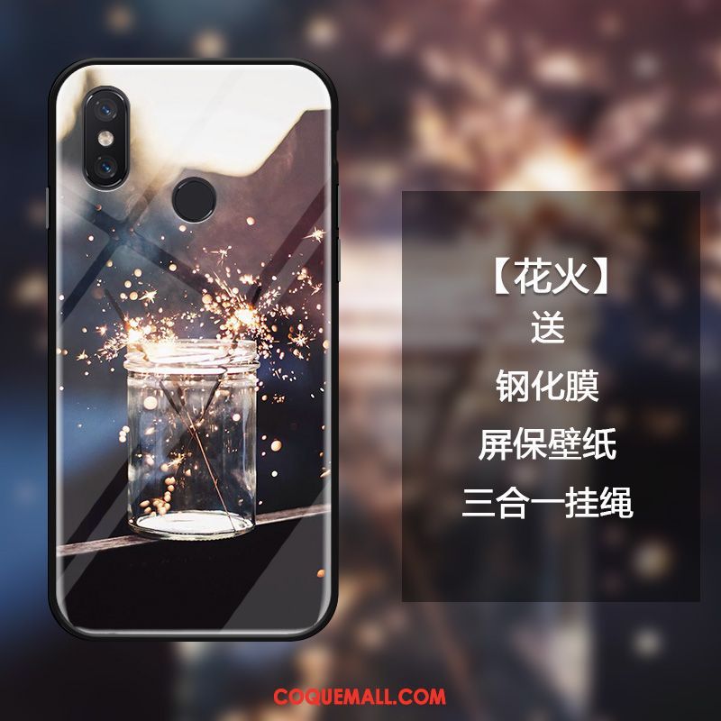 Étui Xiaomi Mi Mix 3 Téléphone Portable Ornements Suspendus Incassable, Coque Xiaomi Mi Mix 3 Protection Bleu Marin Beige