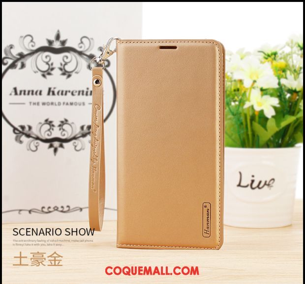 Étui Xiaomi Mi Mix 3 Étui En Cuir Fluide Doux Ornements Suspendus, Coque Xiaomi Mi Mix 3 Téléphone Portable Simple Beige