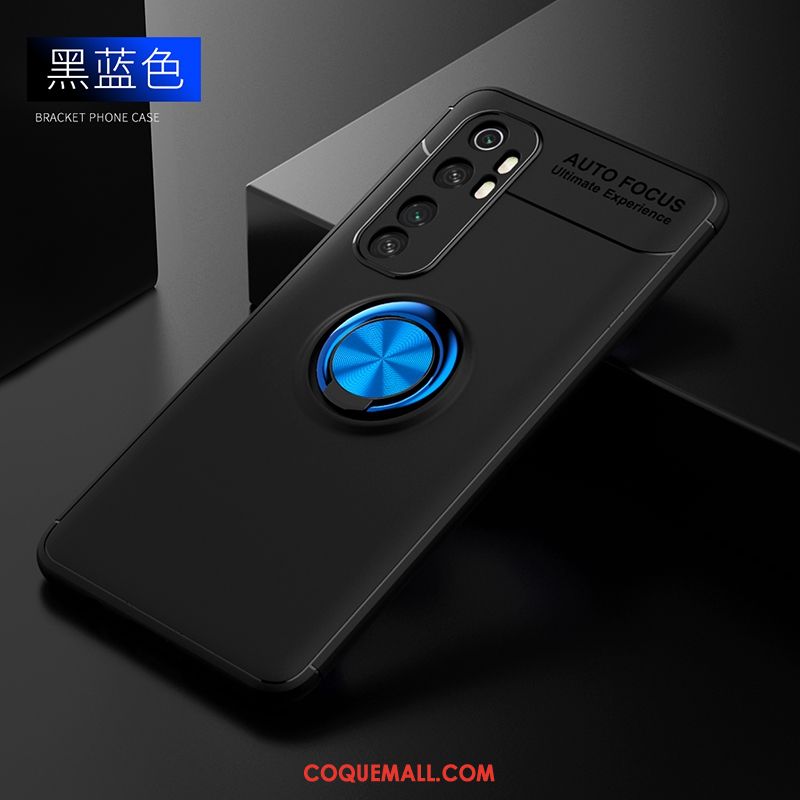 Étui Xiaomi Mi Note 10 Lite Délavé En Daim Fluide Doux Noir, Coque Xiaomi Mi Note 10 Lite Magnétisme Support Beige