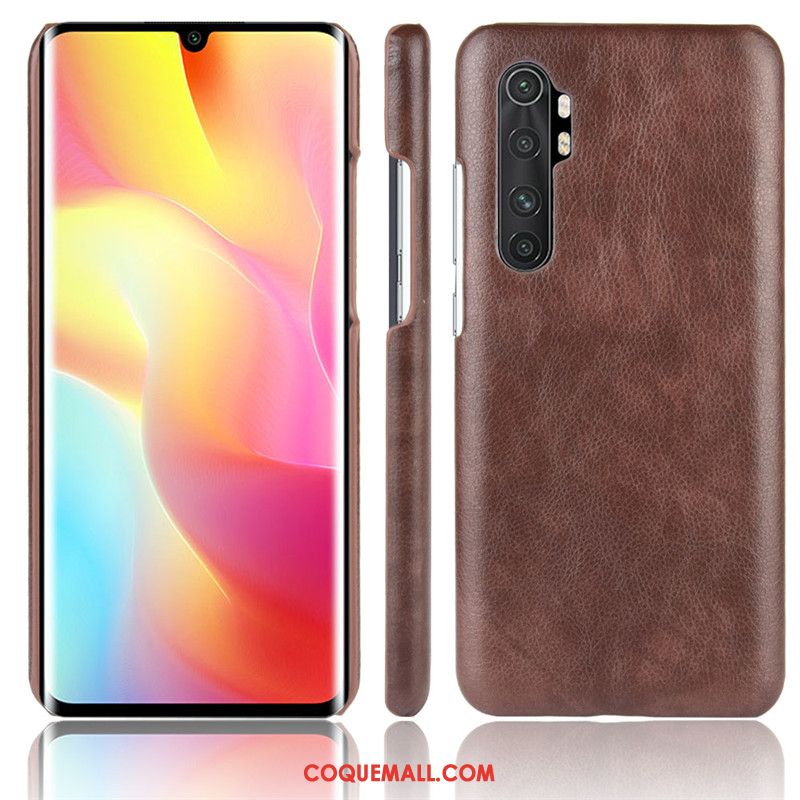 Étui Xiaomi Mi Note 10 Lite Litchi Téléphone Portable Modèle Fleurie, Coque Xiaomi Mi Note 10 Lite Petit Bleu Beige