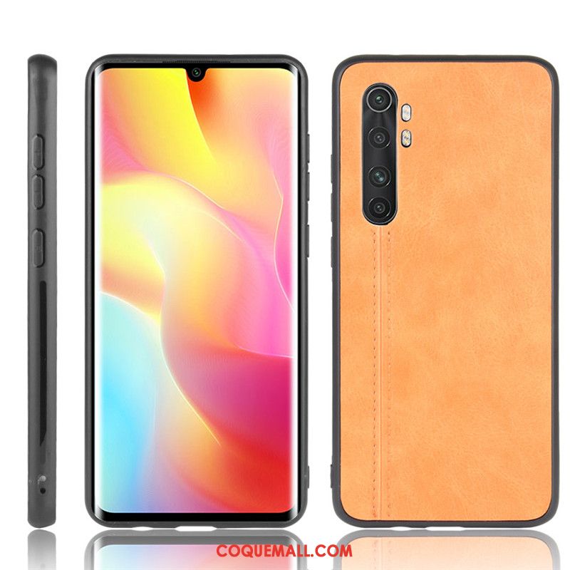 Étui Xiaomi Mi Note 10 Lite Petit Modèle Fleurie Rouge, Coque Xiaomi Mi Note 10 Lite Bovins Téléphone Portable Beige