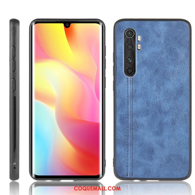 Étui Xiaomi Mi Note 10 Lite Petit Modèle Fleurie Rouge, Coque Xiaomi Mi Note 10 Lite Bovins Téléphone Portable Beige