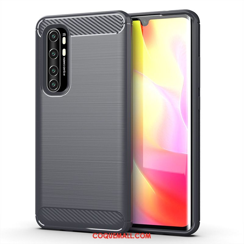 Étui Xiaomi Mi Note 10 Lite Petit Téléphone Portable Soie, Coque Xiaomi Mi Note 10 Lite Fluide Doux Gris Beige