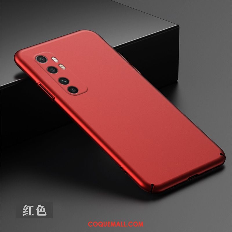 Étui Xiaomi Mi Note 10 Lite Simple Petit Délavé En Daim, Coque Xiaomi Mi Note 10 Lite Téléphone Portable Difficile Beige