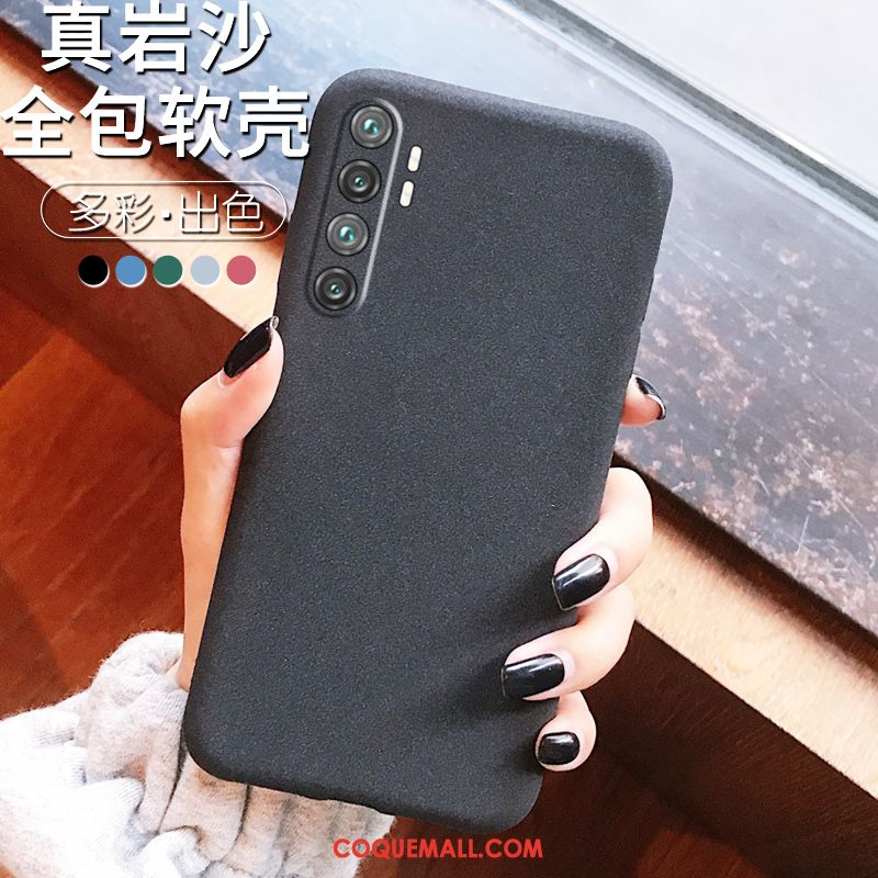 Étui Xiaomi Mi Note 10 Lite Tout Compris Bleu Incassable, Coque Xiaomi Mi Note 10 Lite Vert Silicone Beige Sandfarben