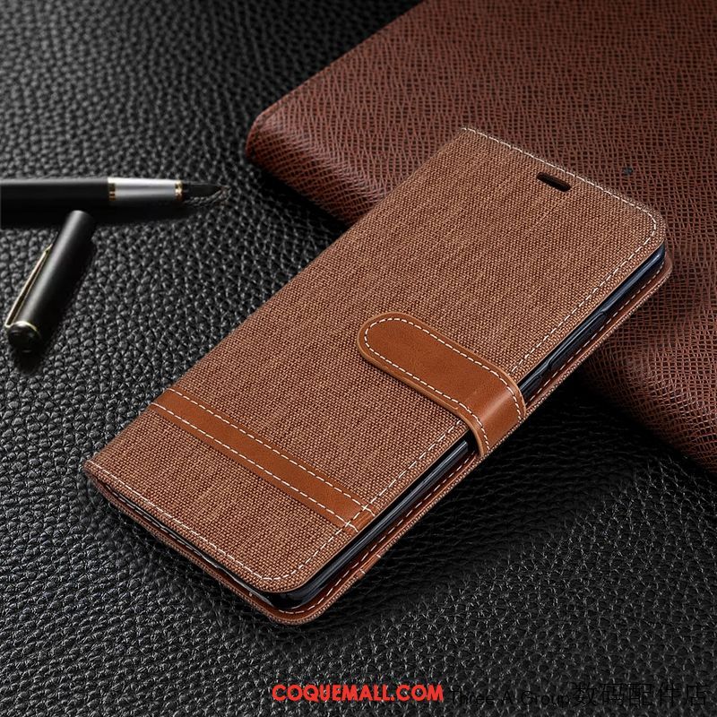 Étui Xiaomi Mi Note 10 Modèle Fleurie Protection Violet, Coque Xiaomi Mi Note 10 Business Carte Beige