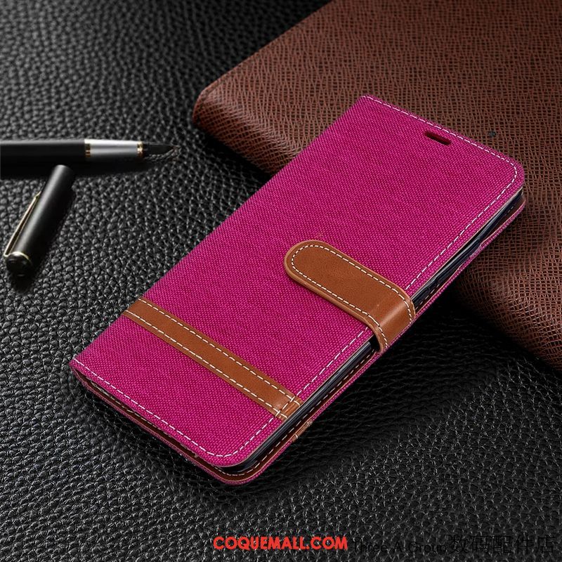 Étui Xiaomi Mi Note 10 Modèle Fleurie Protection Violet, Coque Xiaomi Mi Note 10 Business Carte Beige