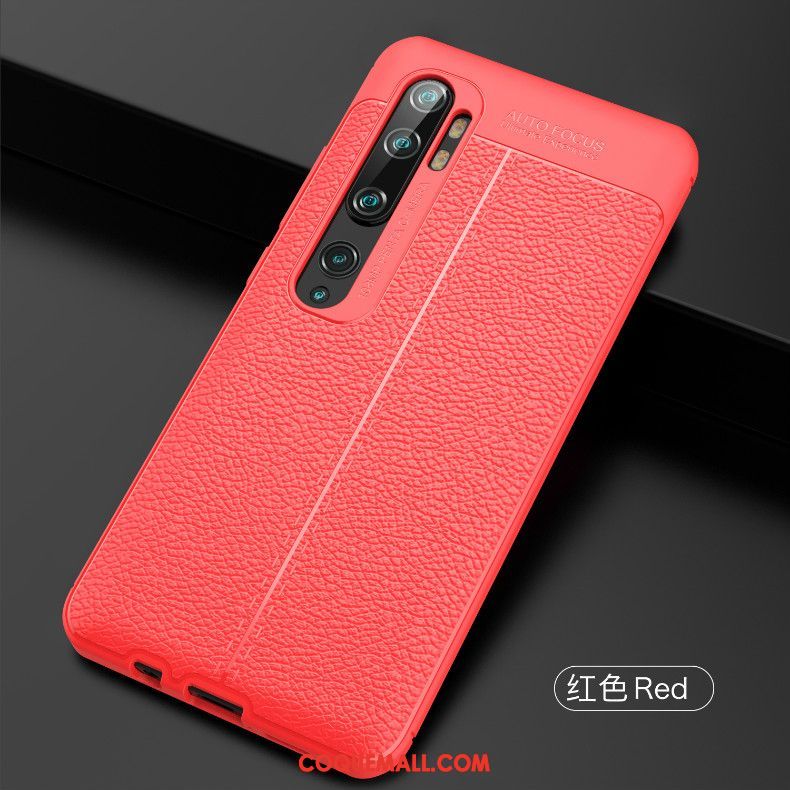 Étui Xiaomi Mi Note 10 Refroidissement Tout Compris Luxe, Coque Xiaomi Mi Note 10 Téléphone Portable Cuir Beige