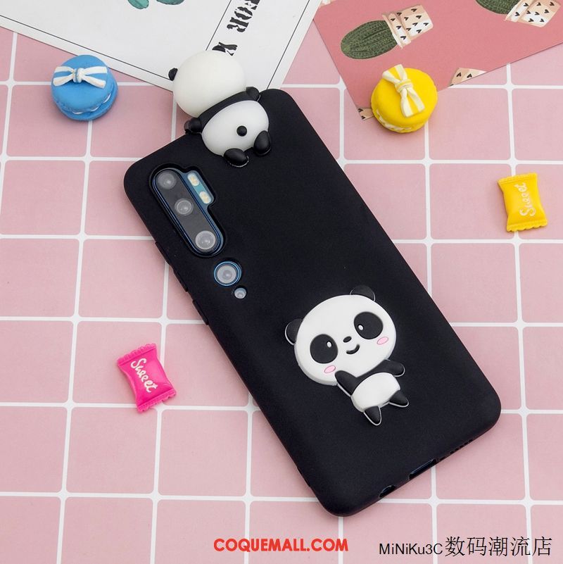 Étui Xiaomi Mi Note 10 Rose Téléphone Portable Petit, Coque Xiaomi Mi Note 10 Dessin Animé Charmant Beige