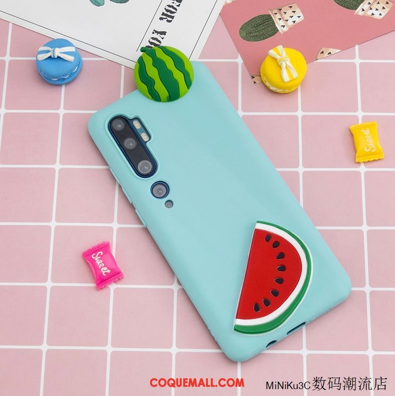 Étui Xiaomi Mi Note 10 Rose Téléphone Portable Petit, Coque Xiaomi Mi Note 10 Dessin Animé Charmant Beige