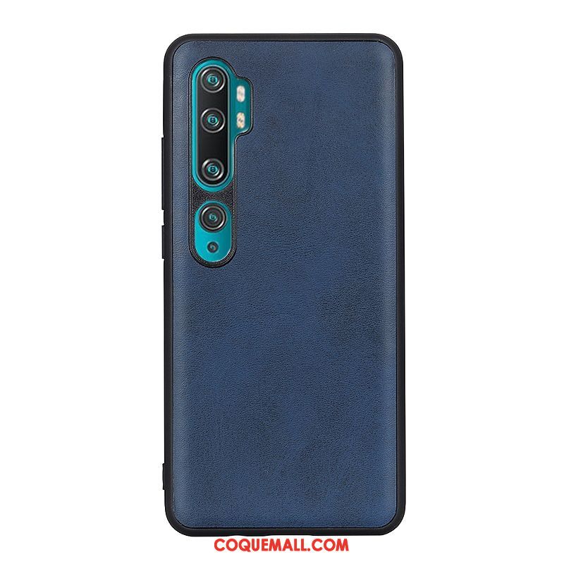 Étui Xiaomi Mi Note 10 Tout Compris Cuir Petit, Coque Xiaomi Mi Note 10 Difficile Téléphone Portable Braun Beige