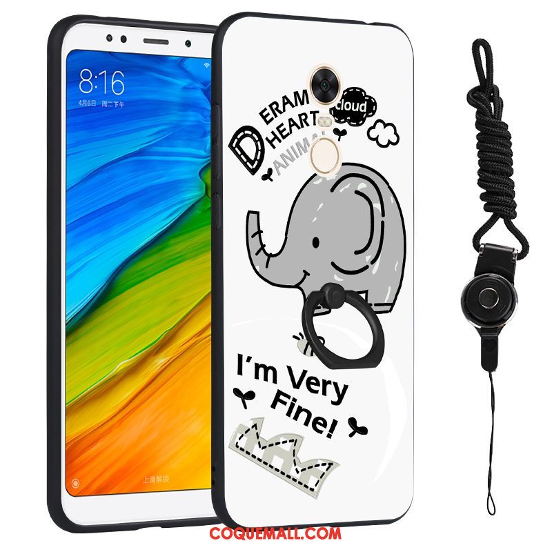 Étui Xiaomi Redmi 5 Charmant Dessin Animé Difficile, Coque Xiaomi Redmi 5 Petit Protection Beige