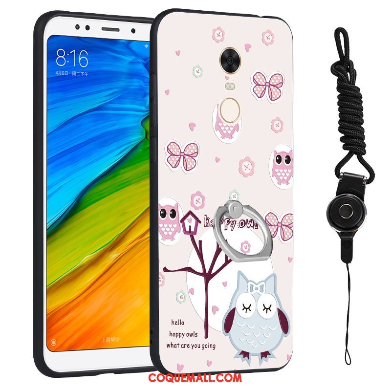 Étui Xiaomi Redmi 5 Charmant Dessin Animé Difficile, Coque Xiaomi Redmi 5 Petit Protection Beige