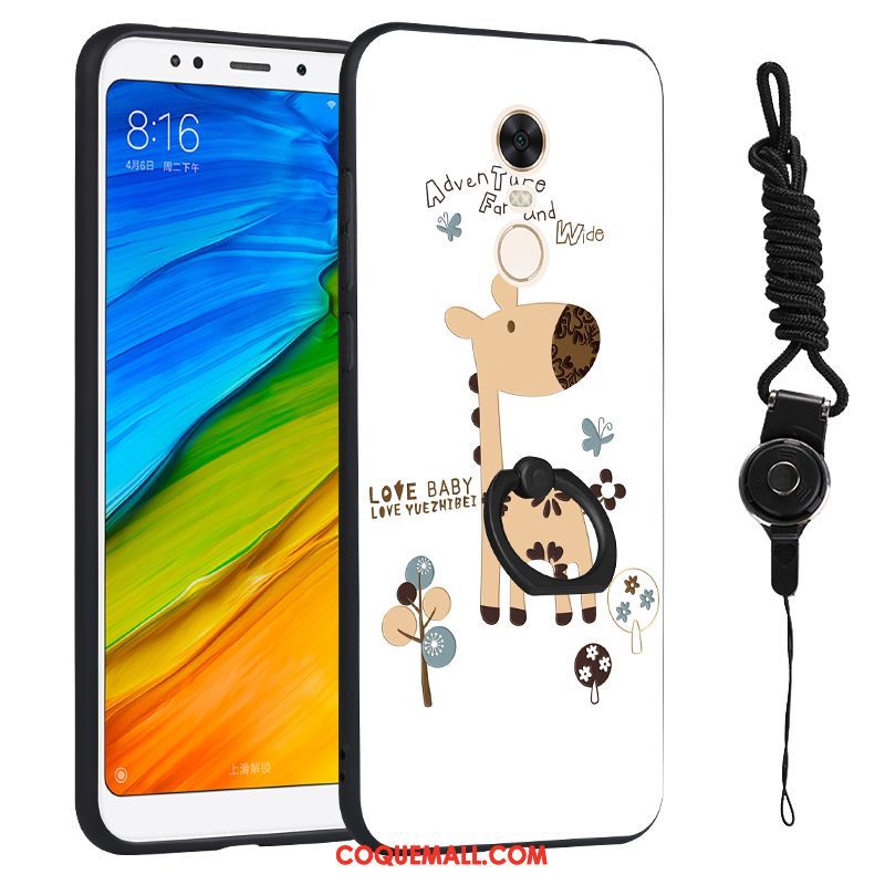 Étui Xiaomi Redmi 5 Charmant Dessin Animé Difficile, Coque Xiaomi Redmi 5 Petit Protection Beige