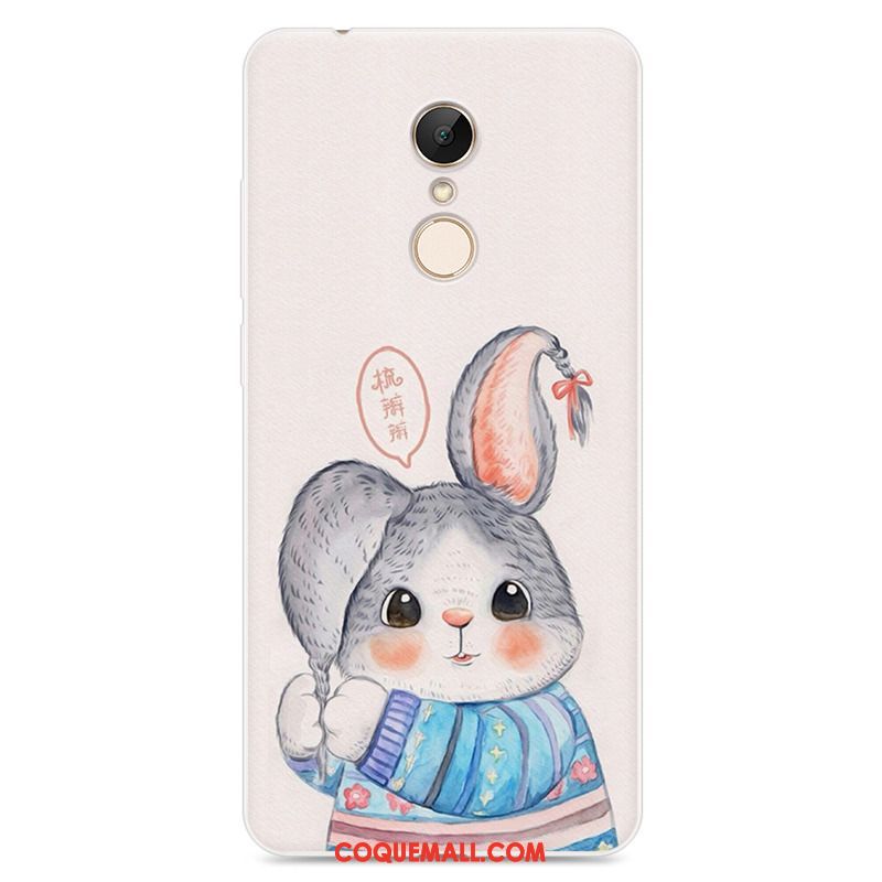 Étui Xiaomi Redmi 5 Dessin Animé Tout Compris Petit, Coque Xiaomi Redmi 5 Bleu Marin Silicone Beige