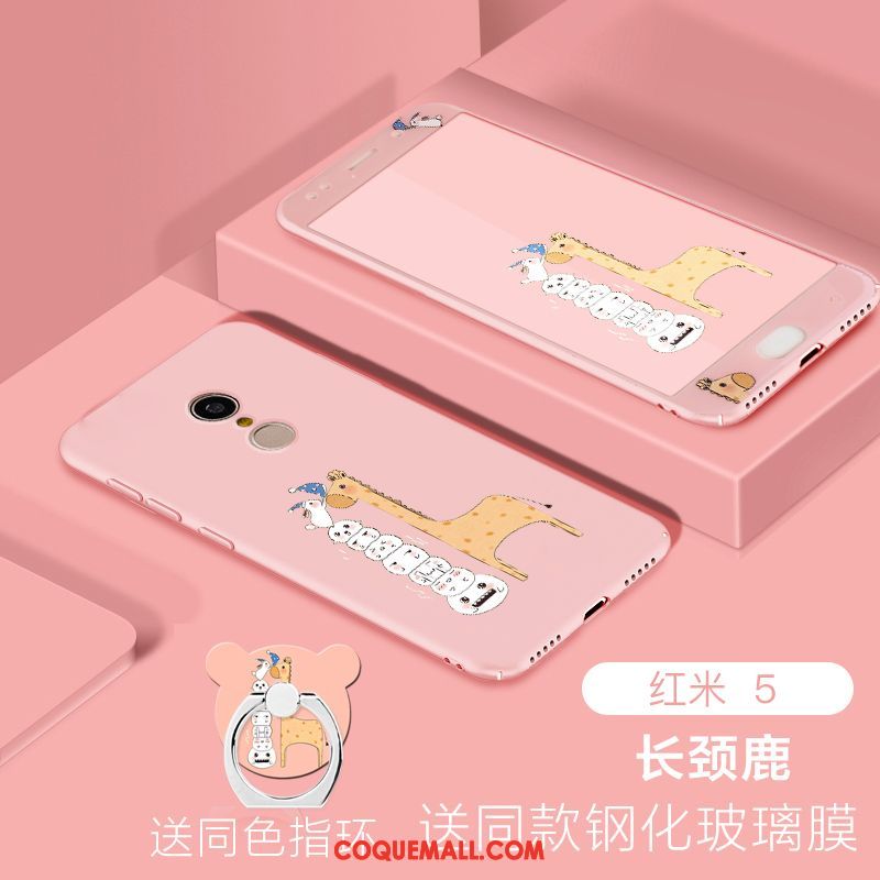 Étui Xiaomi Redmi 5 Difficile Membrane Rouge, Coque Xiaomi Redmi 5 Fluide Doux Téléphone Portable Beige