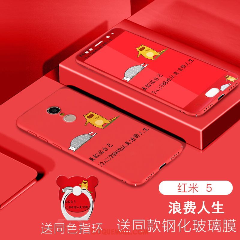 Étui Xiaomi Redmi 5 Difficile Membrane Rouge, Coque Xiaomi Redmi 5 Fluide Doux Téléphone Portable Beige